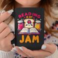 Reading Is My Jam Book Lover Kids Teacher Graphic Print Coffee Mug Unique Gifts