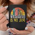 Reading Is My Jam Bookworm Book Reading Graphic Print Coffee Mug Unique Gifts