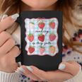 Reading Is My Jam Preppy Stawberry Bookworm Book Lover Nerd Graphic Print Coffee Mug Unique Gifts