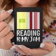 Reading Is My Jam Quote Teachers And Books Lovers For Men Women Kids Graphic Print Coffee Mug Unique Gifts