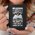 Reading Library Literature Read Books Lover Reader Graphic Print Coffee Mug Unique Gifts