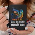 Reading Lover Easily Distracted By Dragons And Books Dragon Graphic Print Coffee Mug Unique Gifts