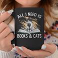 Reading All I Need Is Books & Cats Graphic Print Coffee Mug Unique Gifts Reading All I Need Is Books & Cats Graphic Print Coffee Mug Unique Gifts