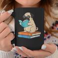 Reading Pug Bookworm Cute Pug With Glasses Books Graphic Print Coffee Mug Unique Gifts Reading Pug Bookworm Cute Pug With Glasses Books Graphic Print Coffee Mug Unique Gifts
