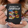 Reading Is My Superpower Book Lover Bookworm Librarian Graphic Print Coffee Mug Unique Gifts