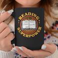 Reading Is My Superpower Book Nerd Bookworm Graphic Print Coffee Mug Unique Gifts