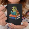 Reading Turtle Bookworm Cute Turtle With Glasses Books Graphic Print Coffee Mug Unique Gifts