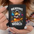 Reading Is Out Of This World Astronaut Book Lover Teacher Graphic Print Coffee Mug Unique Gifts