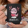 Readolotl Cute Axolotl Book Lover Graphic Print Coffee Mug Unique Gifts