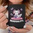 Readsalotl Axolotl Kawaii Anime Book Lover Reading Graphic Print Coffee Mug Unique Gifts