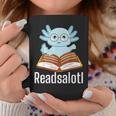 Readsalotl Axolotl Reading Cute Book Lover Bookworm Graphic Print Coffee Mug Unique Gifts
