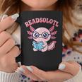 Readsolotl Axolotl Reading Book Bookworm Bookish Girls Kids Graphic Print Coffee Mug Unique Gifts