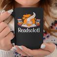 Readsolotl Book Lover & Axolotl Graphic Print Coffee Mug Unique Gifts