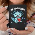 Readsolotl Cute Axolotl Read Book Ambystoma Mexicanum Kids Graphic Print Coffee Mug Unique Gifts