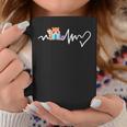 Red Panda Reading Book Heartbeat Graphic Print Coffee Mug Unique Gifts
