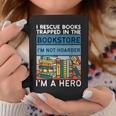 I Rescue Books And Trapped In The Bookstore Retro Bookreader Graphic Print Coffee Mug Unique Gifts