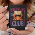Retro Beach Reads Club Crab Summer Vacation Book Girl Hawaii Graphic Print Coffee Mug Unique Gifts