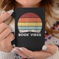Retro Book Vibes Rainbow For Reading Lovers Vintage Graphic Print Coffee Mug Unique Gifts