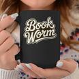 Retro Book Worm Reading For Book Lovers Graphic Print Coffee Mug Unique Gifts