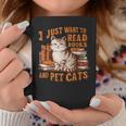 Retro I Just Want To Read Books And Pet Cats Cat Graphic Print Coffee Mug Unique Gifts Retro I Just Want To Read Books And Pet Cats Cat Graphic Print Coffee Mug Unique Gifts