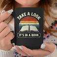 Retro Take A Look It's In A Book Reading Graphic Print Coffee Mug Unique Gifts Retro Take A Look It's In A Book Reading Graphic Print Coffee Mug Unique Gifts