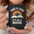 Retro Rainbow Take A Look It's In A Book Reading Graphic Print Coffee Mug Unique Gifts Retro Rainbow Take A Look It's In A Book Reading Graphic Print Coffee Mug Unique Gifts