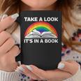 Retros Vintage Rainbow Take a Look It's In a Book Reading Graphic Print Coffee Mug Unique Gifts Retros Vintage Rainbow Take a Look It's In a Book Reading Graphic Print Coffee Mug Unique Gifts