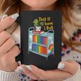 This Is How I Roll Rainbow Book Cart Queer Bookish Graphic Print Coffee Mug Unique Gifts