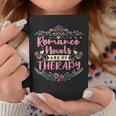 Romance Novels Are My Therapy Romantic Book Graphic Print Coffee Mug Unique Gifts