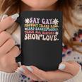 Say Gay Protect Trans Kids Read Banned Books LGBT Groovy Graphic Print Coffee Mug Unique Gifts