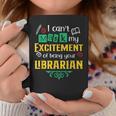 School Librarian Assistant Mask Book Reading Library Graphic Print Coffee Mug Unique Gifts
