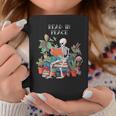 Skeleton Read In Peace Books And Plants Lover Bookworm Graphic Print Coffee Mug Unique Gifts