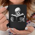Skeleton Reading Book Bookworm Reader Bookish Halloween Graphic Print Coffee Mug Unique Gifts