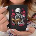 Skeleton Reading Book Lover Floral Flowers Bookish Bookworm Graphic Print Coffee Mug Unique Gifts Skeleton Reading Book Lover Floral Flowers Bookish Bookworm Graphic Print Coffee Mug Unique Gifts