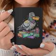Smart Pigeon Sitting On Book Stack Graphic Print Coffee Mug Unique Gifts