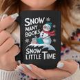 Snow Many Books Snow Little Time Bookworm Snowman Reading Graphic Print Coffee Mug Unique Gifts