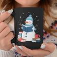 Snowman Reading Book Lover Librarian Reading Graphic Print Coffee Mug Unique Gifts