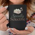 Socially Selective Shirt Subtle Introvert Book Lover Graphic Print Coffee Mug Unique Gifts