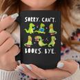 Sorry Can't Books Bye Dinosaur Librarian Bookworm Teacher Graphic Print Coffee Mug Unique Gifts