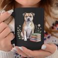 Staffordshire Bull Terrier Books Flowers Book Reading Graphic Print Coffee Mug Unique Gifts