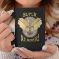 Super Reader Owl Bookmarks Reading Librarian Nocturnal Book Graphic Print Coffee Mug Unique Gifts