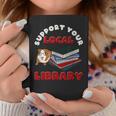 Support Your Local Library Guinea Pig Book Reader Graphic Print Coffee Mug Unique Gifts