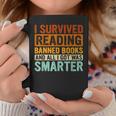 I Survived Reading Banned Books Bookaholic Book Lovers Graphic Print Coffee Mug Unique Gifts
