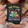 Teacher Heart Text Book For Men Women Graphic Print Coffee Mug Unique Gifts