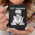 Teachersaurus Dinosaur Reading Book Reader Men Women Kids Graphic Print Coffee Mug Unique Gifts