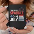 Teaching Love 4th Of July Teacher American Flag Books Party Graphic Print Coffee Mug Unique Gifts