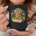 Triceratops Dinosaur Reading Book Flowers Floral Graphic Print Coffee Mug Unique Gifts Triceratops Dinosaur Reading Book Flowers Floral Graphic Print Coffee Mug Unique Gifts