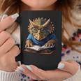 Triceratops Dinosaur Reading Book Nerd Graphic Print Coffee Mug Unique Gifts