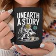 Unearth A Story Astronaut Finds Book On The Moon Graphic Print Coffee Mug Unique Gifts