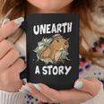 Unearth A Story Summer Reading Program 2026 Capybara Book Graphic Print Coffee Mug Unique Gifts